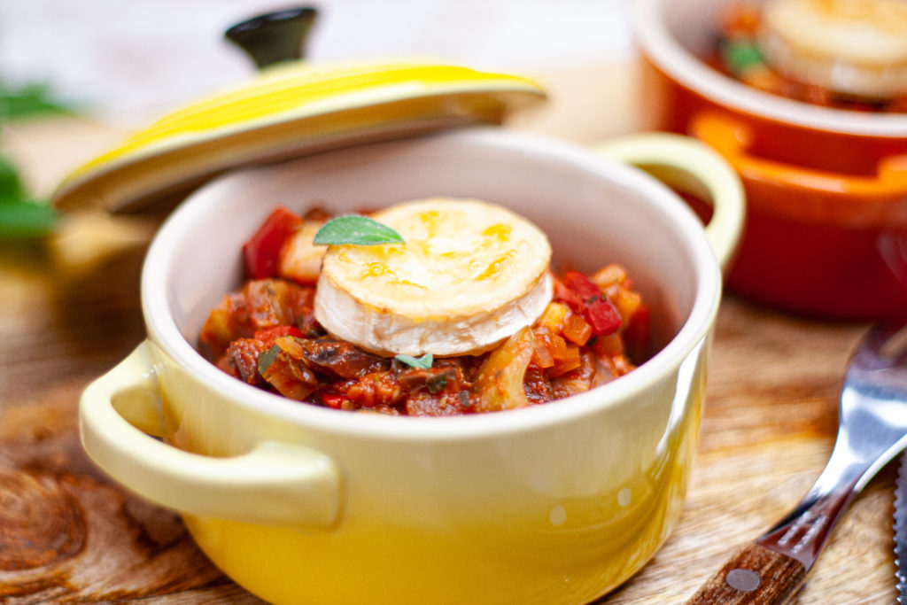 Ratatouille mit gratiniertem Ziegenkäse