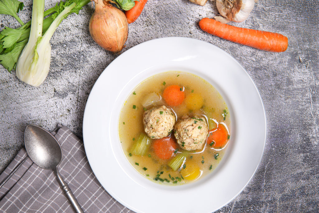 Tofuknödelchen als Suppeneinlage